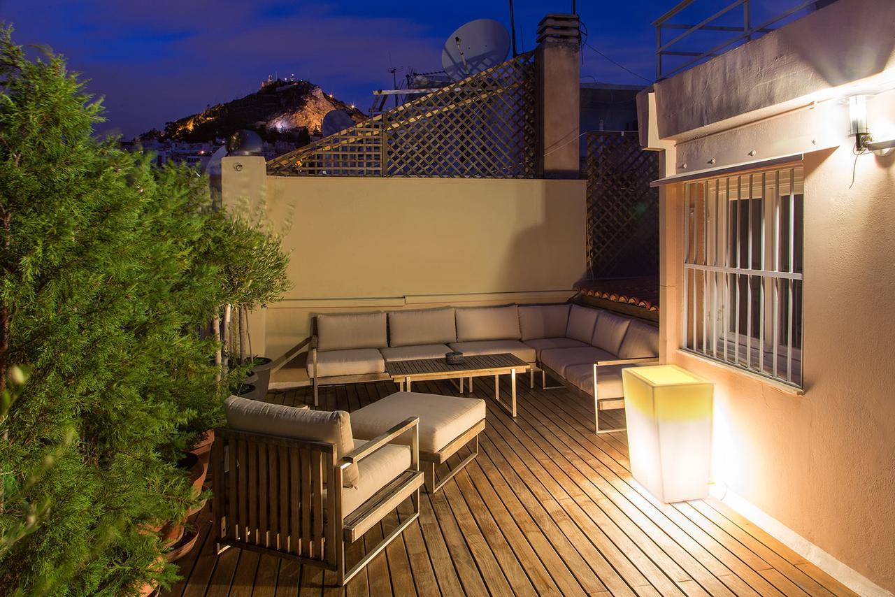 Beautiful Penthouse In Athens With Outside Jacuzzi Apartment Bagian luar foto